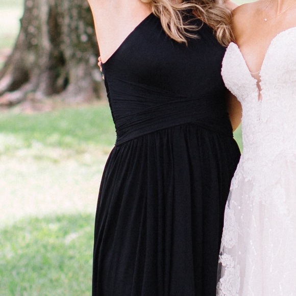 David's Bridal Dresses Highneck Mesh Davids Bridal Black Dress